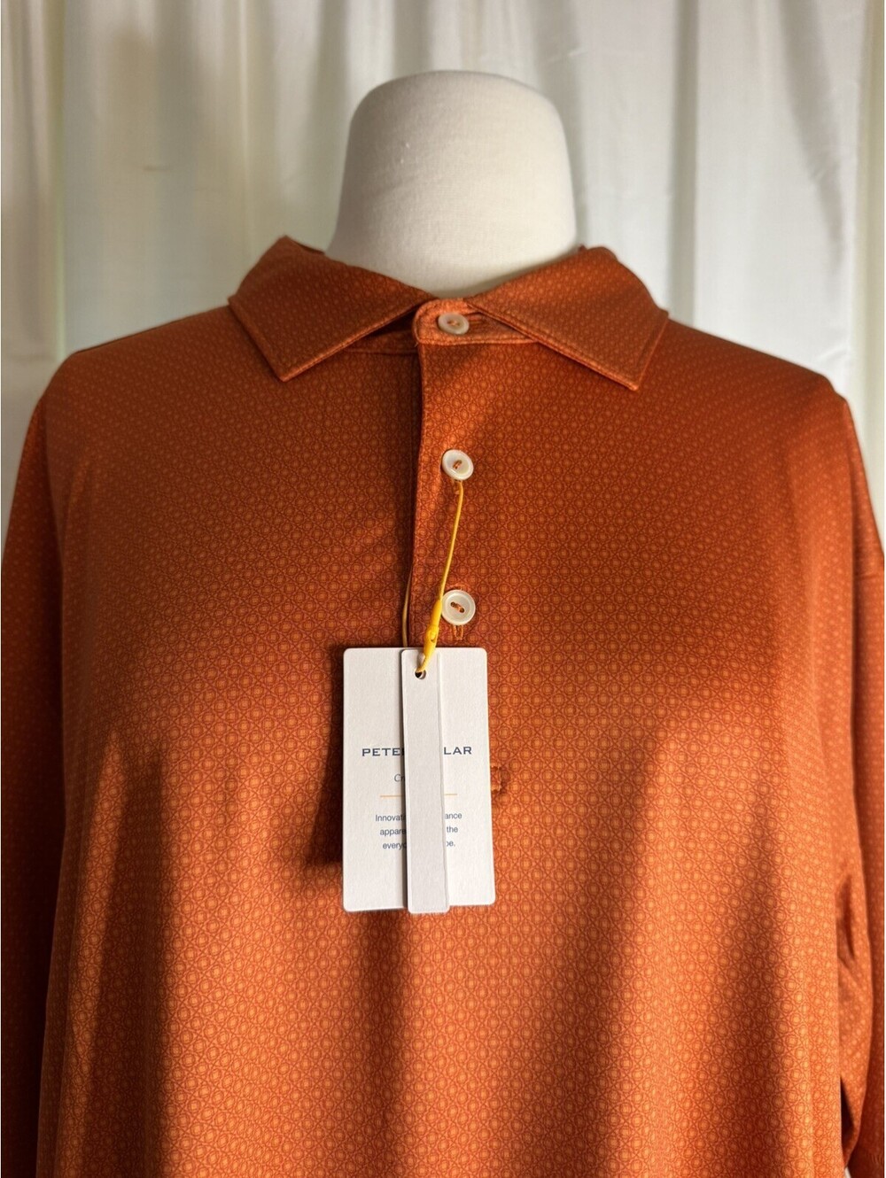 Peter Millar Summer Comfort  Tessaract Polo Shirt Men’s Size XXL Orange NWT SPF